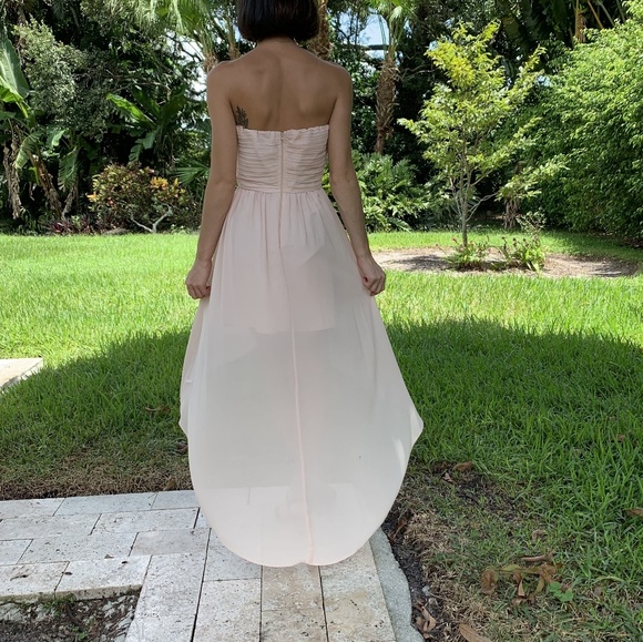 High low peach dress - Picture 2 of 2